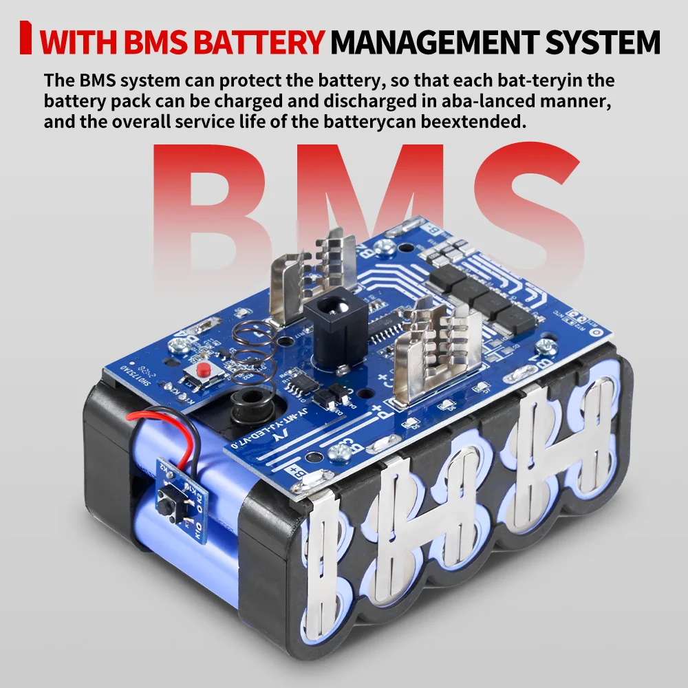 แบตเตอรี่ลิเธียมไอออน ONEVAN 18V 22900mAh พร้อมที่ชาร์จ สำหรับประแจไฟฟ้า เลื่อยโซ่ไฟฟ้า และเครื่องมือไฟฟ้าอื่นๆ