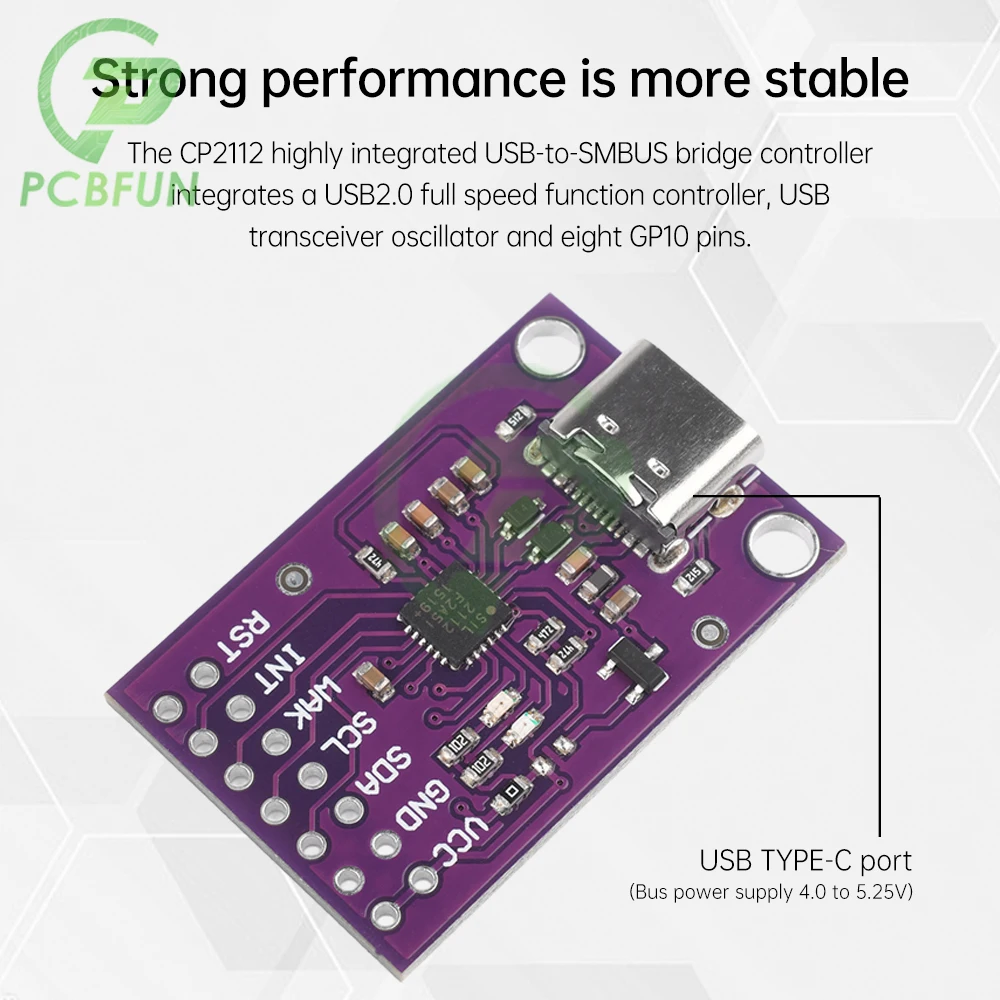 CP2112 Module Usb To Smbus/I2C Usb To I2C Communication Module Ccs811 Debugging Board Type-C