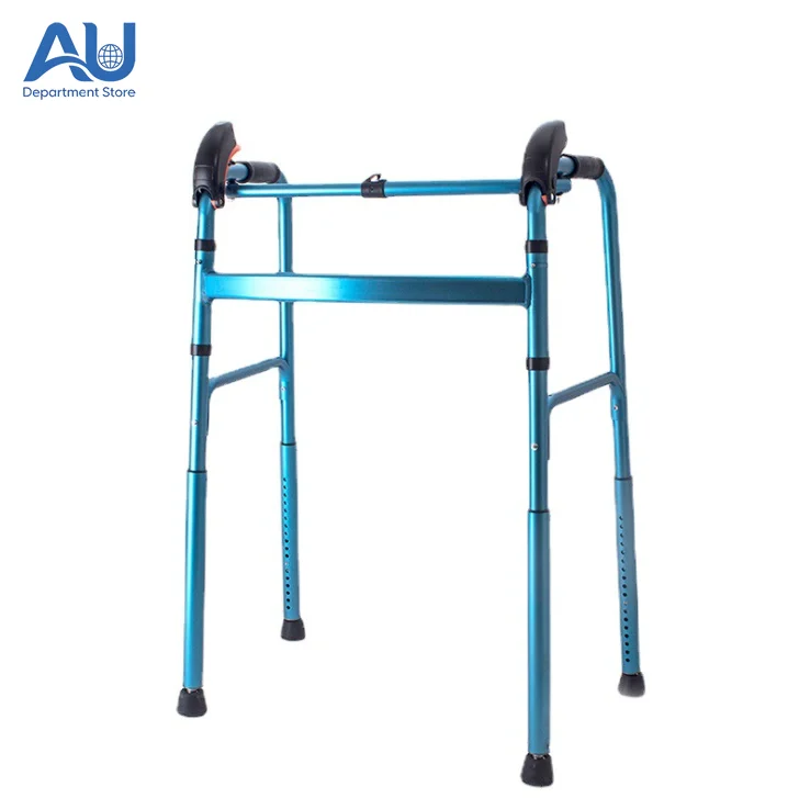 Two-Color Optional Aluminum Lightweight Foldable Stair Climbing Disabled Walker