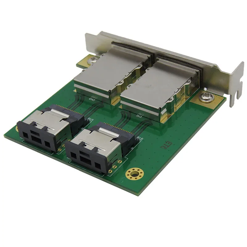2-Port Internal SFF-8087 ke Eksternal 8088 PCI Mini SAS 26P Adaptor SAS RAID