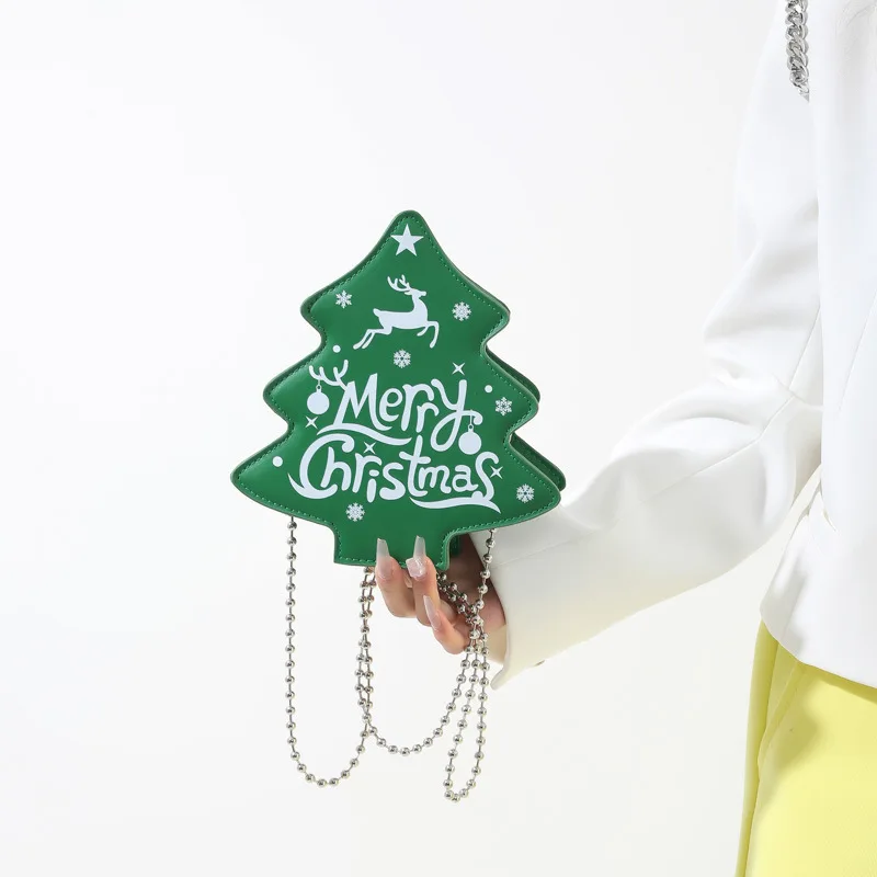 

Unique Design Christmas Tree Chain Crossbody Bag Fashionable Versatile Single Shoulder Bag Trendy New Arrival