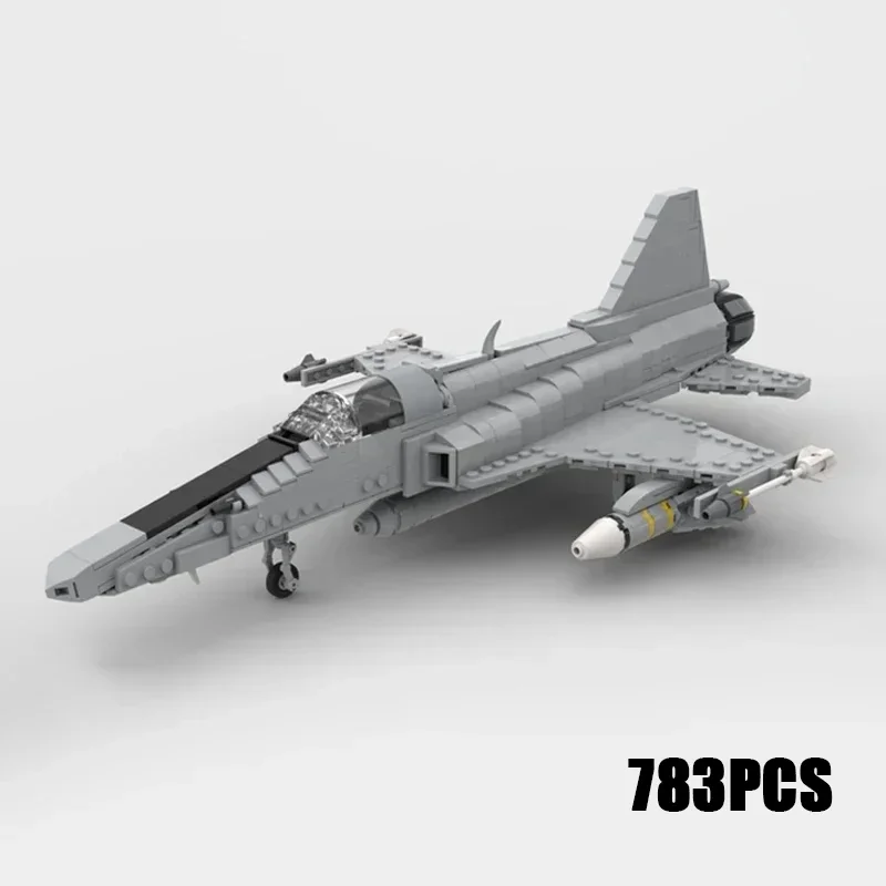 

Moc строительные кирпичи, модель военного истребителя 1:35 F-20 Tigershark, технология, модульные блоки, подарки, рождественские игрушки, наборы «сделай сам», сборка