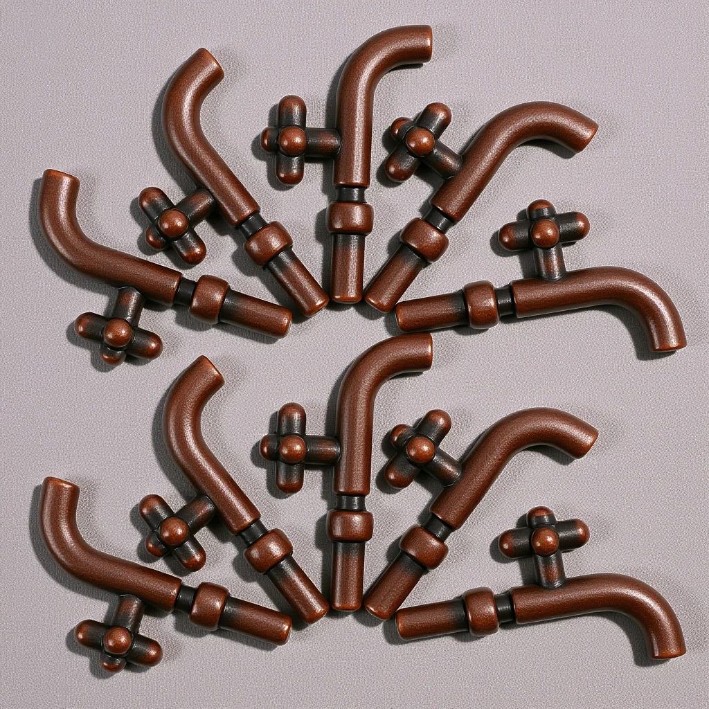 10 stuks miniatuur kraan voor poppenhuis badkamer en keuken realistische kraan met enkele handgreep DIY accessoire kinderen speelset woondecoratie