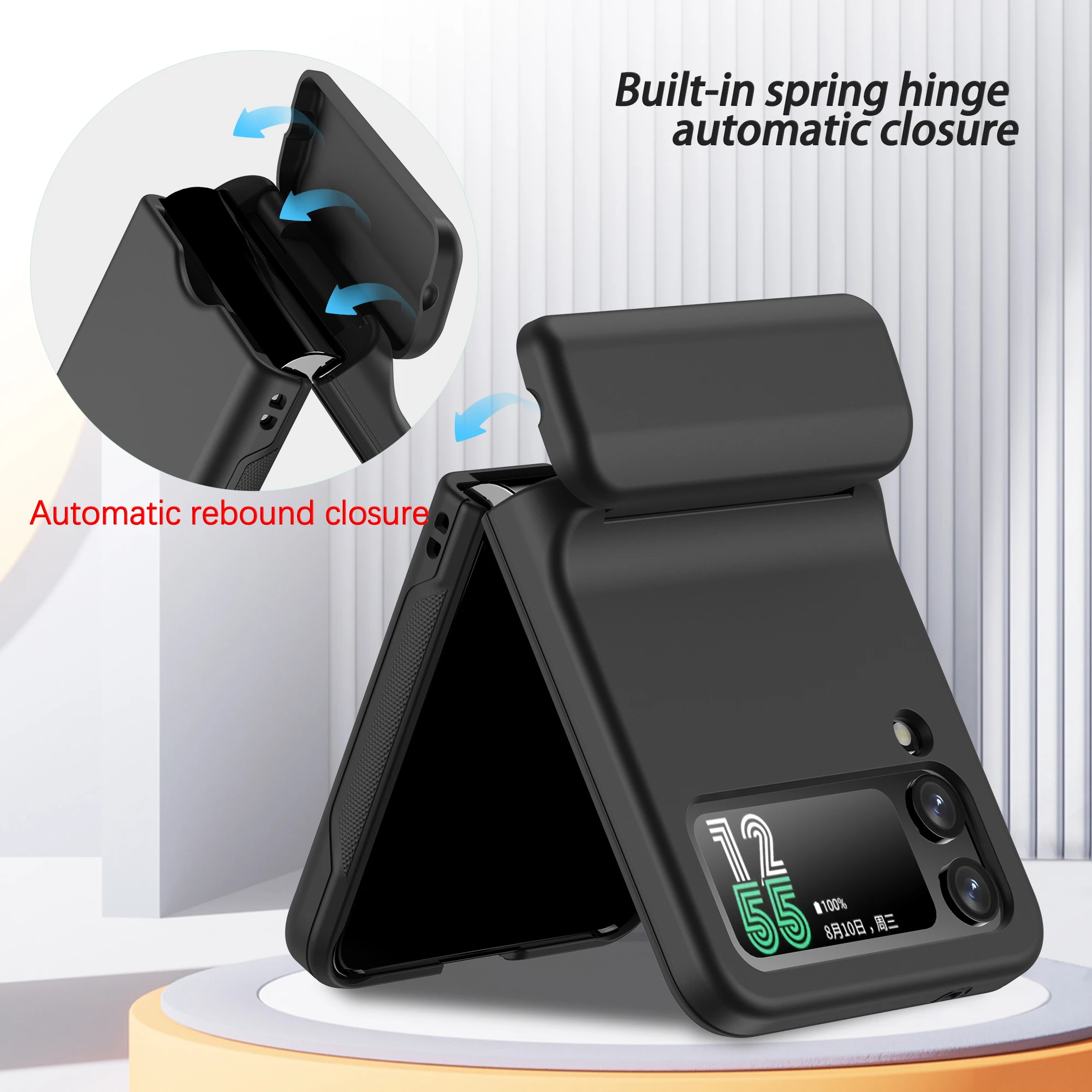 for Samsung z flip 4 3 5 6 flip5 flip6 Hinge Protective Bag Case for Samsung Galaxy Z Flip 3 4 5G Flip3 Flip4 Card Slot Funda