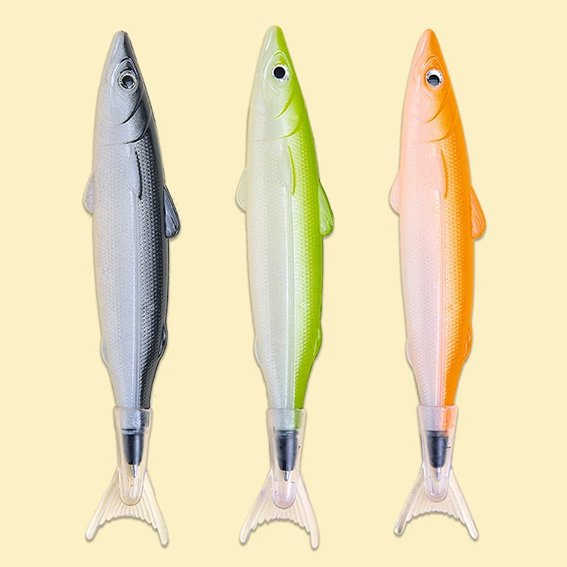 Creative Funny Fish Shaped Pen Bag Pens Crucian Carp Pencil Case Funny Student Stationery Supplies Storage Pens Organizer