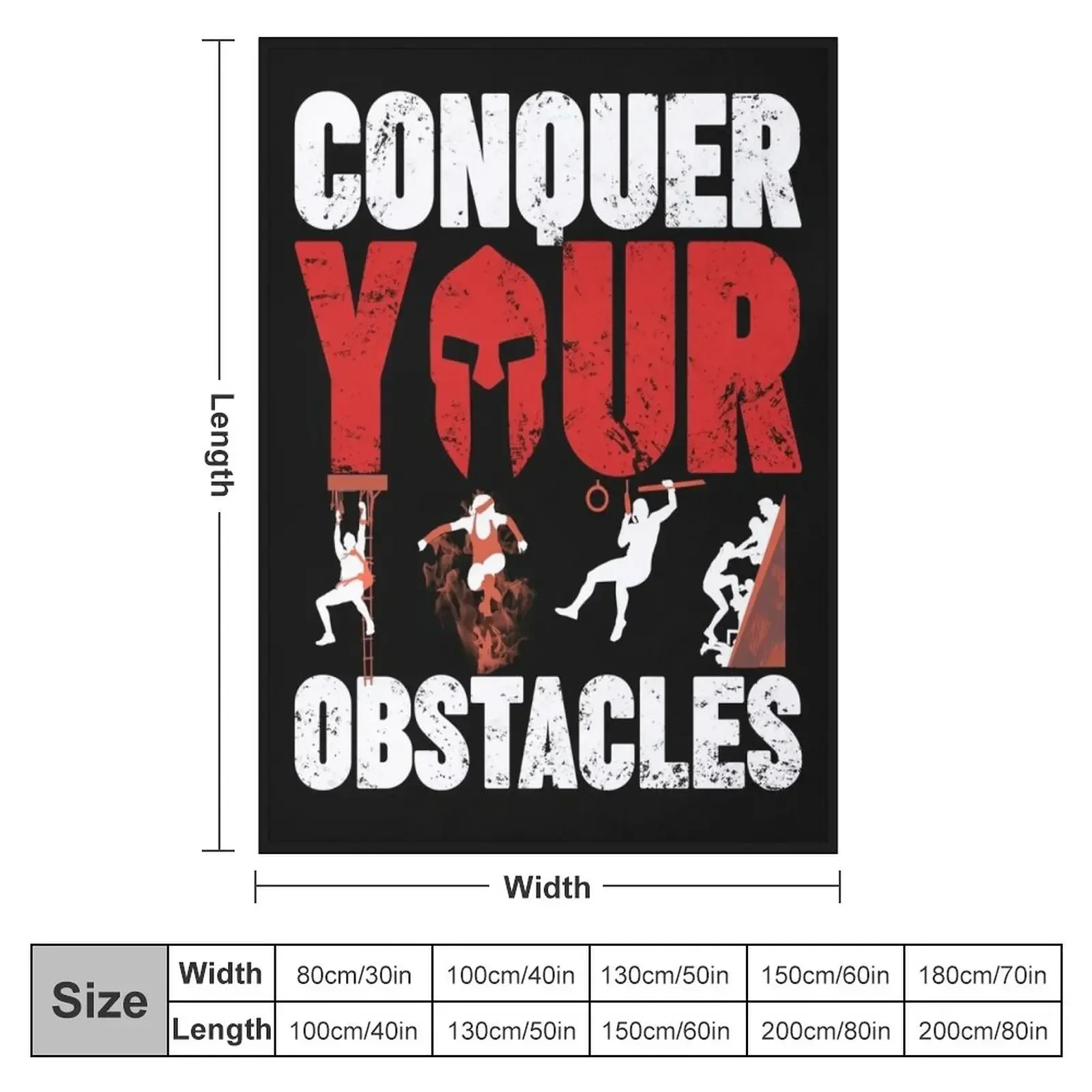 Spartan Conquer Your Obstacle Throw Blanket Blankets For Bed for winter decorative Blankets