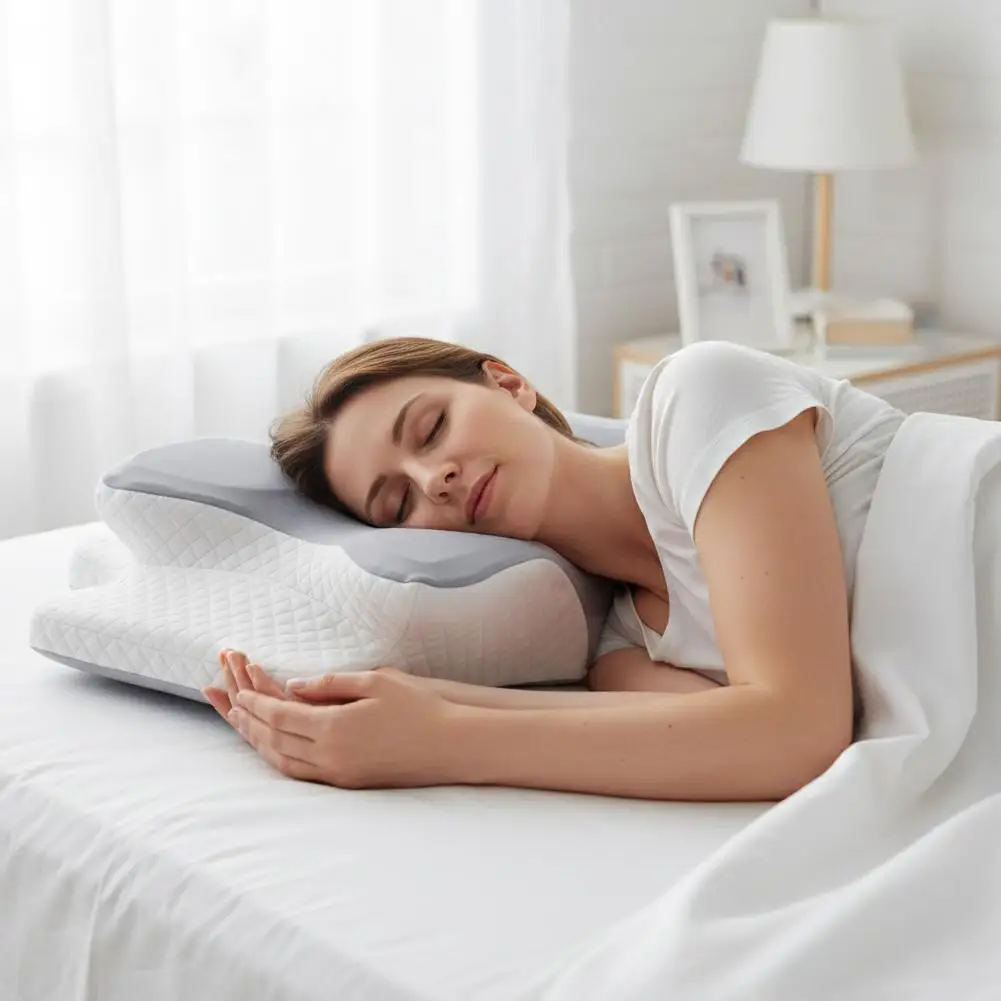 Sleeping memory pillow slow rebound memory cotton pillow neck pillow butterfly pillow cervical pillow