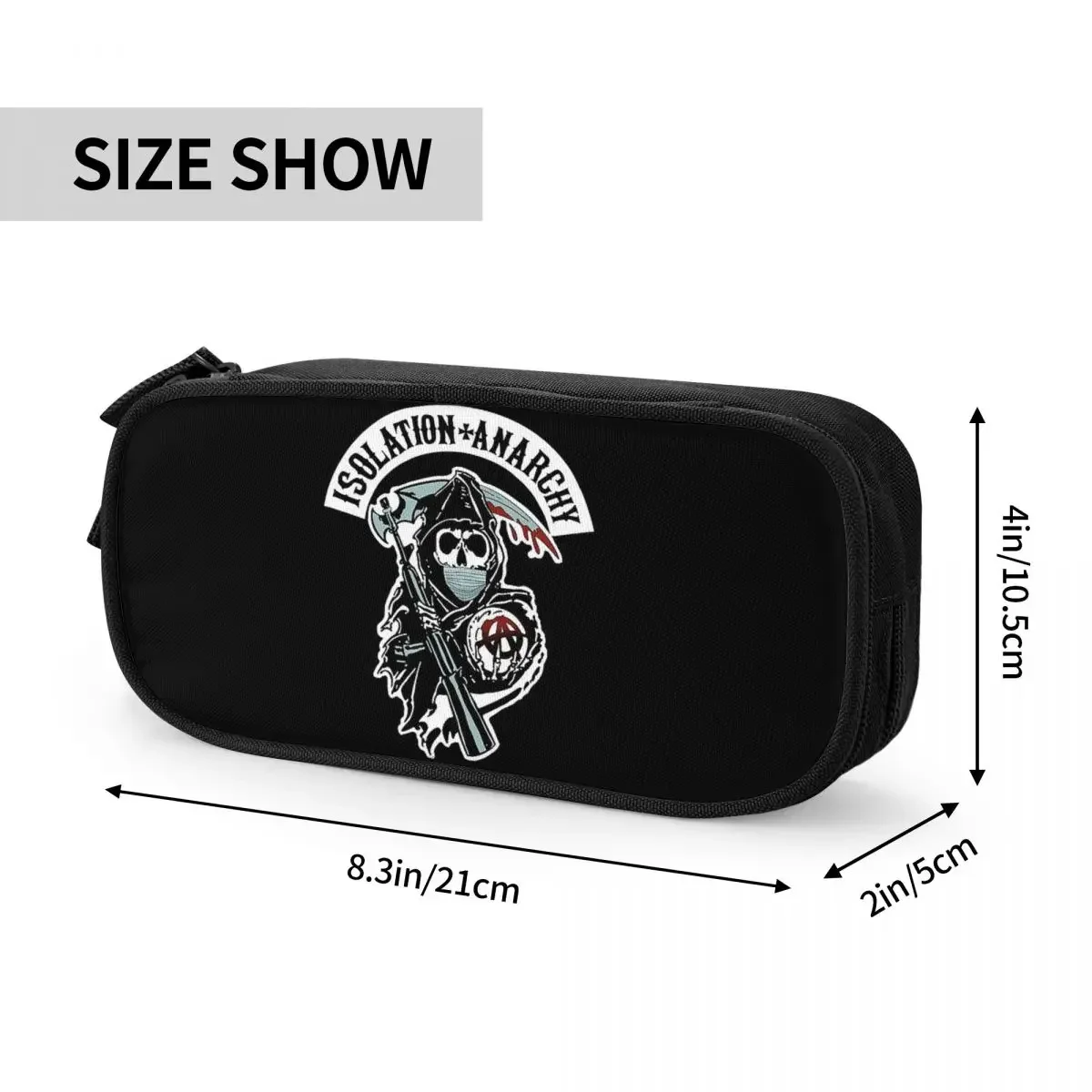 Estuches para lápices SOA Sons Of Anarchy, bolsas para bolígrafos de gran capacidad, estuche para lápices para niños y niñas, papelería para estudiantes, escuela y oficina