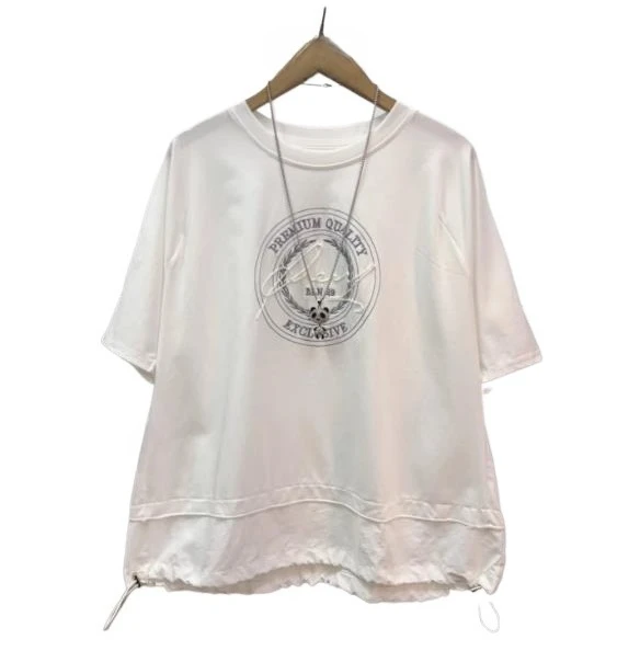 short sleeve lady cotton top lady fashion circle tops women loose casual t shirts