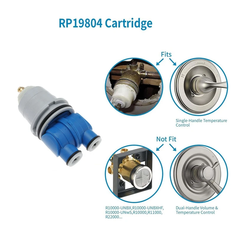 RP19804 Shower Cartridge Assembly, Shower Valve Cartridge Replacement For Delta 1300/1400 Series Tub And Shower Easy Install