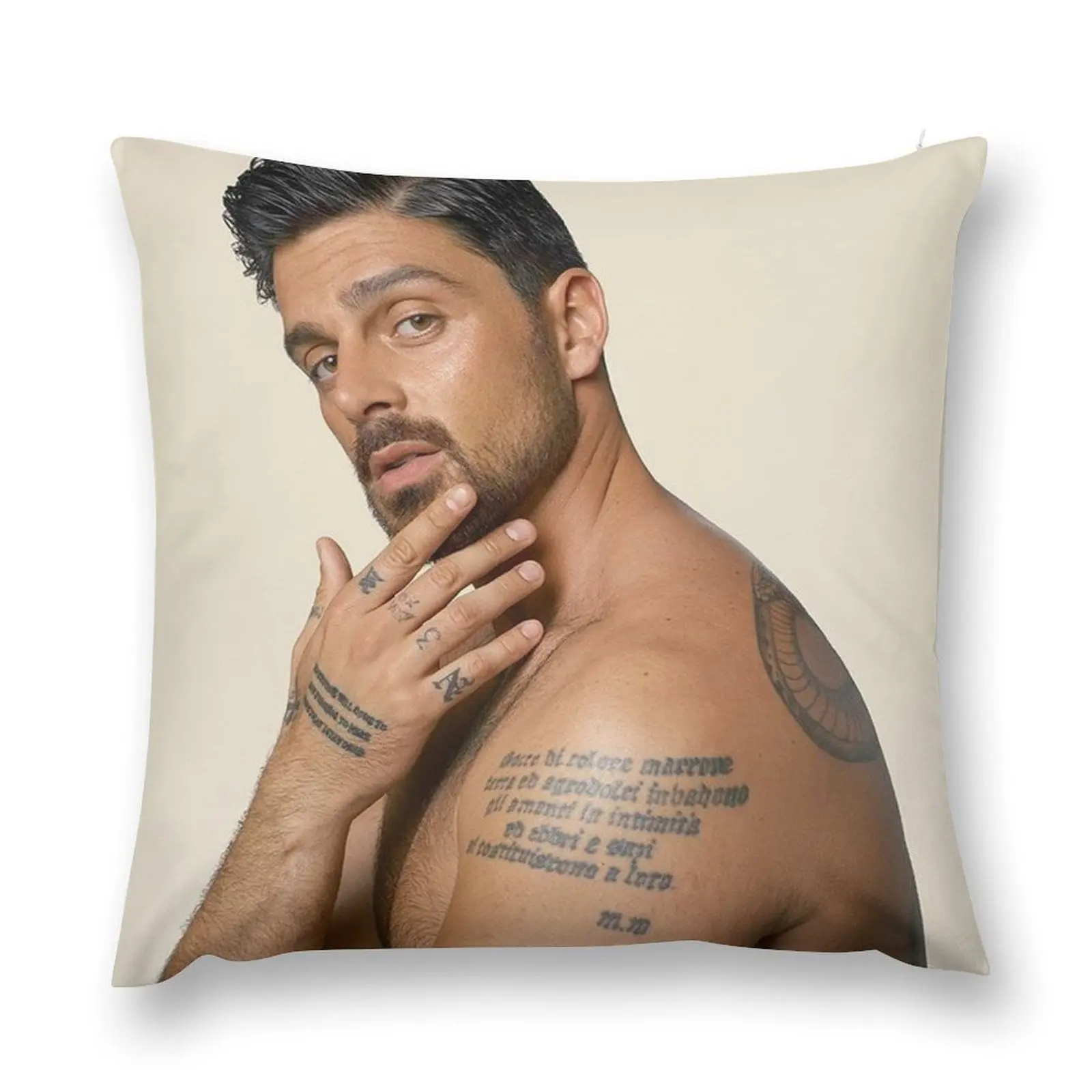 

michele morrone handsome Throw Pillow Pillow Case Sofa Cushions Cover pillow