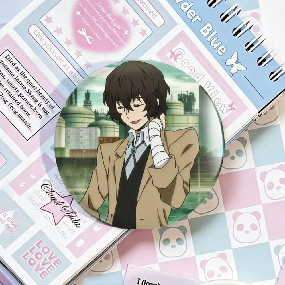 Dazai Osamu Anime Bungo Stray Dogs Abzeichen 25 32 44 58 75 mm Rund Fans Sammler Freunde Geschenke Brosche Souvenir – Detail 15