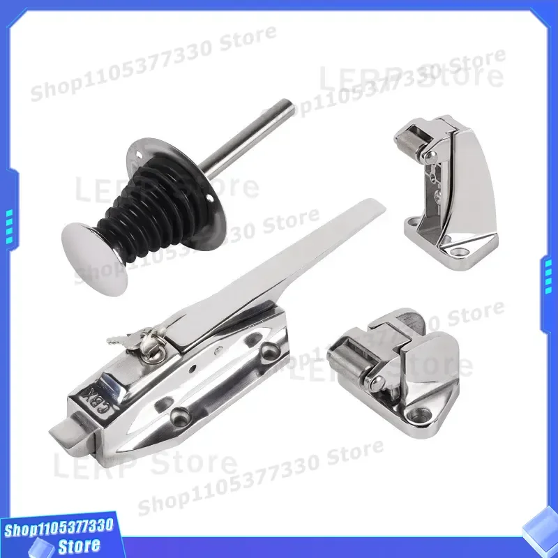 Stainless Steel Ice Bear Cold Storage Door Handle Industrial Oven Equipment Lock Freezer Machinery Heavy Duty Commercial