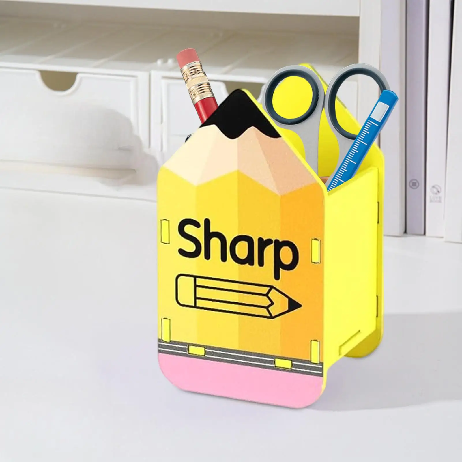 

Pencil Holder For Desk 3 Pieces Wood Teacher Pencil Holder Home Accessories For Workspaces Library School Craft Room Student