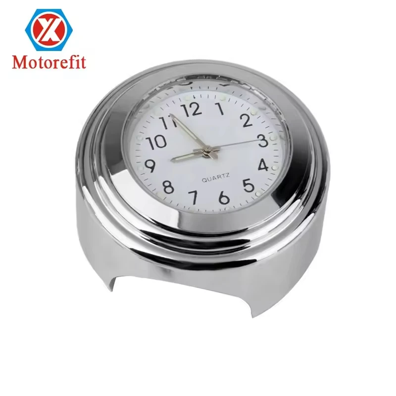 

7/8" Motorcycle Body Accessories Dur Mount Clock Timetable Aluminum Thermometer Watch Clock Waterproof Handlebar Watch