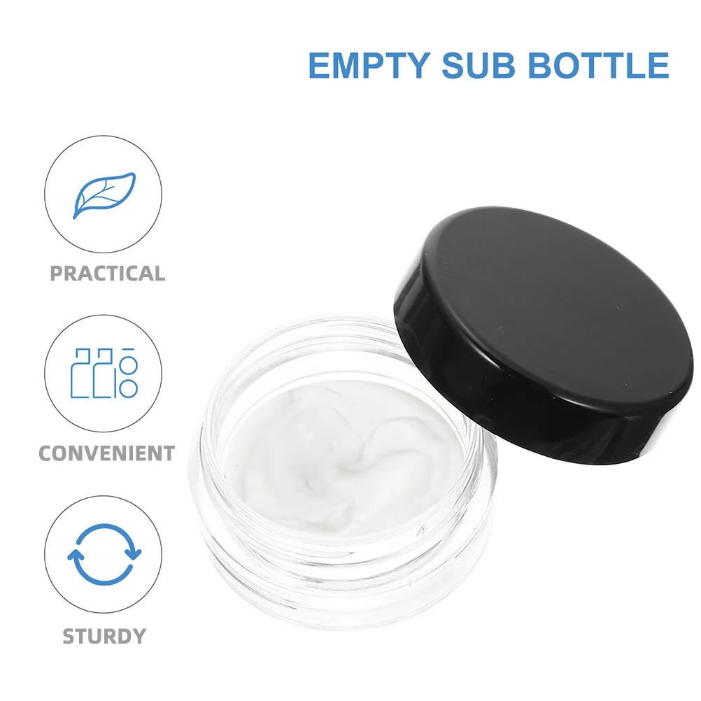 

20pcs Containers Set Mini Round Plastic Jars Transparent Travel Size Cream Lotion Dispenser Refillable Skincare