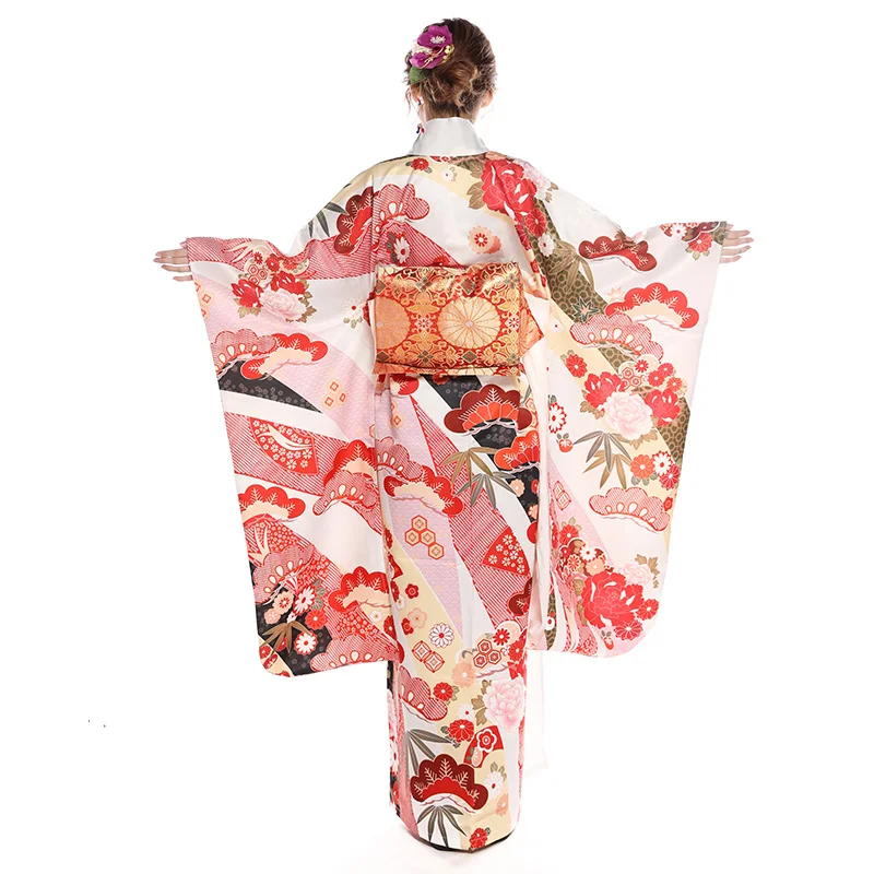 

New Furisode Kimono Women's Big Formal Style Traditional Festival Formal Dress Kimono Wedding Adult Ceremony Kimono