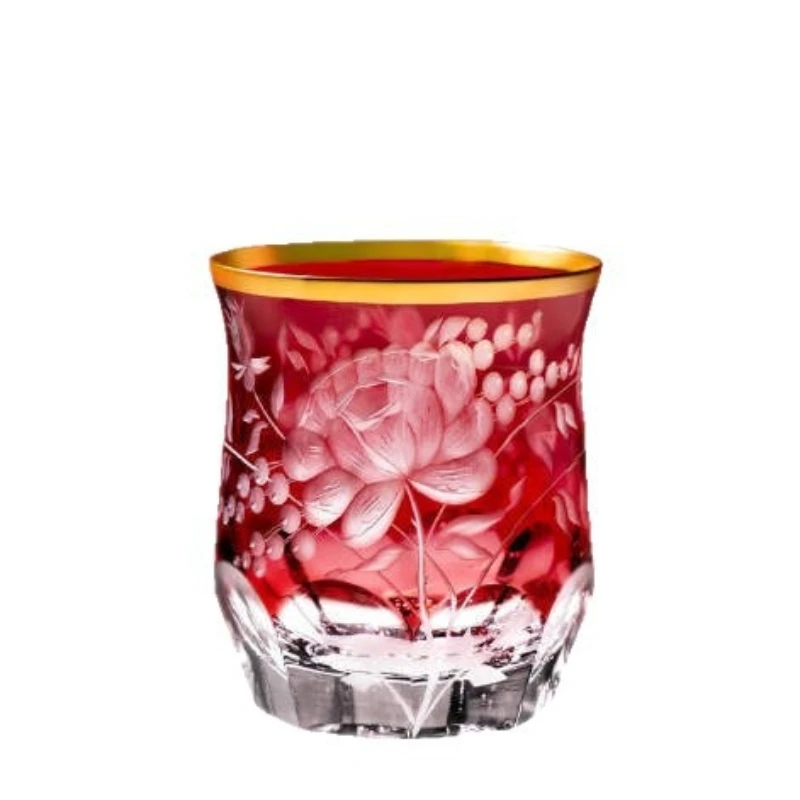 Wind ultra-thin tall crystal glass champagne cocktail glass special-shaped concave bottom ice cream