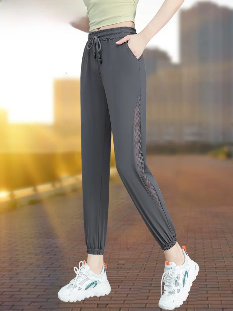 

Женские брюки TUCANO Ice Silk свободного кроя, легкие, дышащие, быстросохнущие, летние, спортивные, повседневные, в корейском стиле