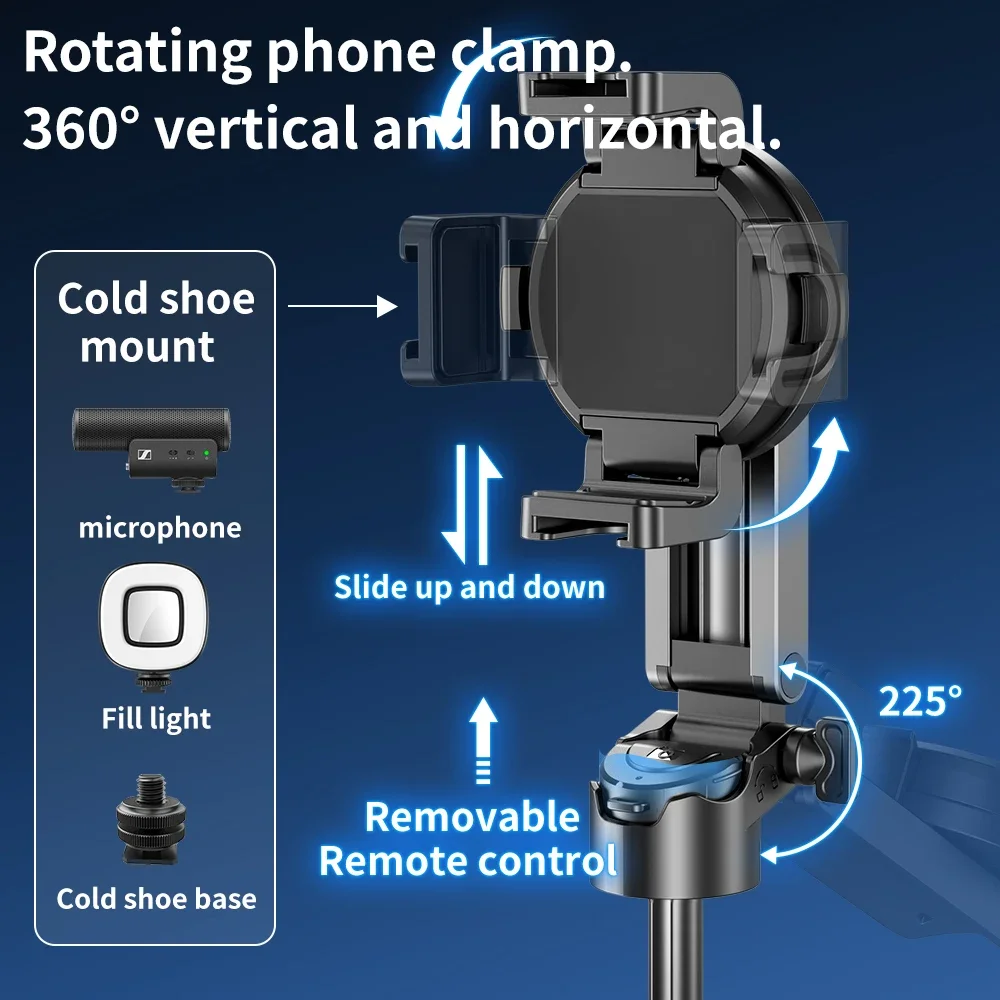 Smart Phone Magnetic Selfie Sticks Mini Telescopic Tripod 3 in 1 Phone Stand for Vlog Live Broadcast Self-timer Stick image 4
