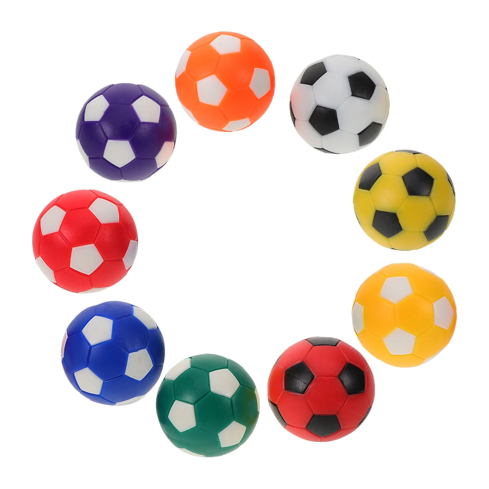 

9 Pcs Table Football Balls Multicolor Plastic Desktop Soccer Accessories for Replacement in Foosball 1 42 Inch