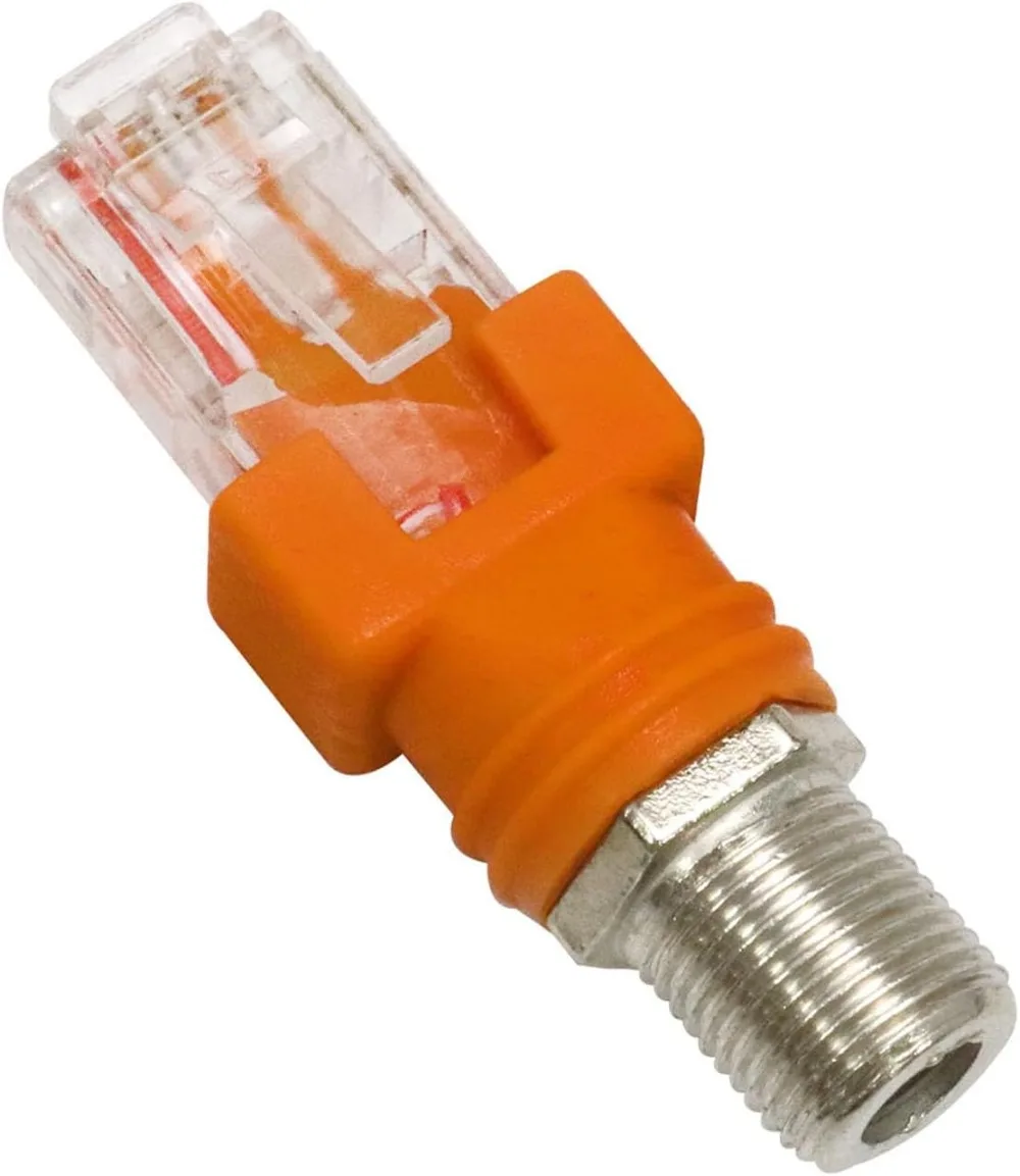 2PCS RF Coax F Female To RJ45 Male Ethernet Adapter Coaxial Coupler Line Tester Connector TV Line Monitoring