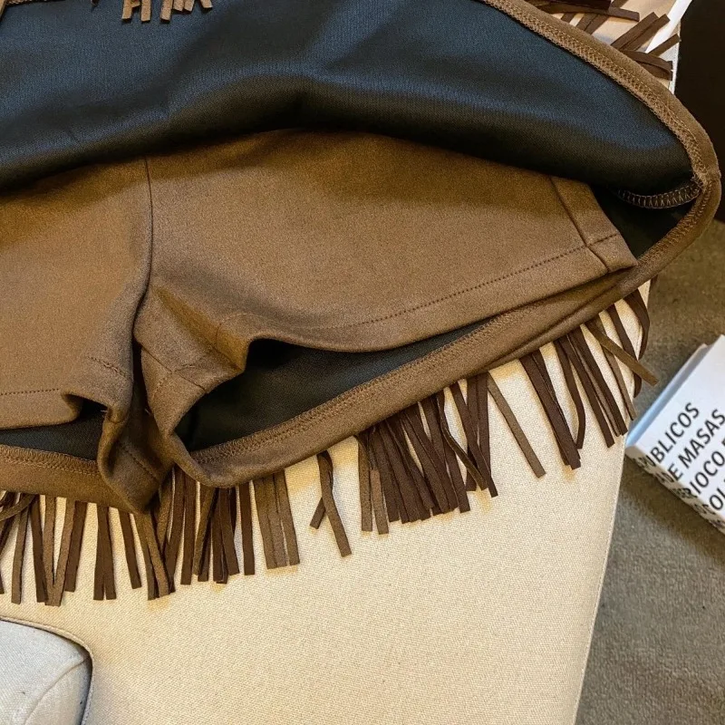 가을과 겨울 신상 아메리칸 레트로 시크 스파이스 걸 하이웨이스트 스커트 플리츠 스커트 안티라이트 숏 스커트 정교하고 심플한 디자인