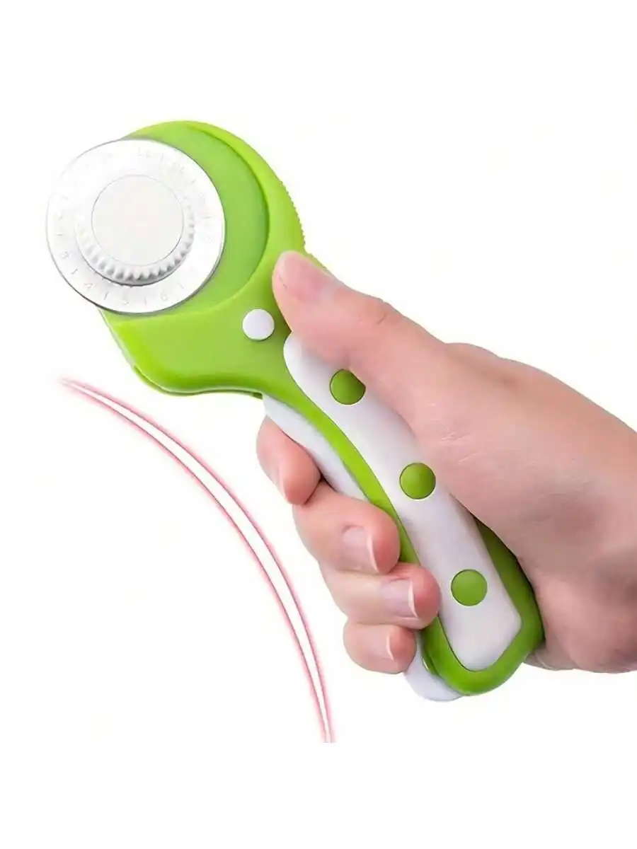 45mm Rotary Cutter, Ergonomic Rolling Cutter With Safety Lock For Fabric, Cloth, Paper, Faux Leather, Crafting Cutter