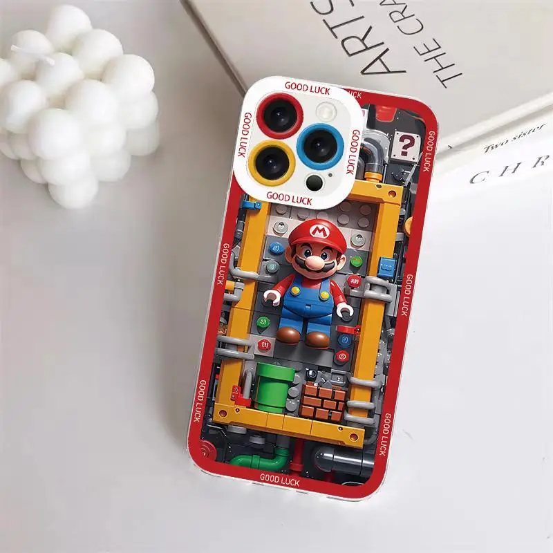 Juego de Anime para m-marios funda de teléfono para Samsung S24 S23 S22 S21 S20 S10 FE Note20 Note10 Plus Ultra Lite 5G cubierta de TPU suave transparente