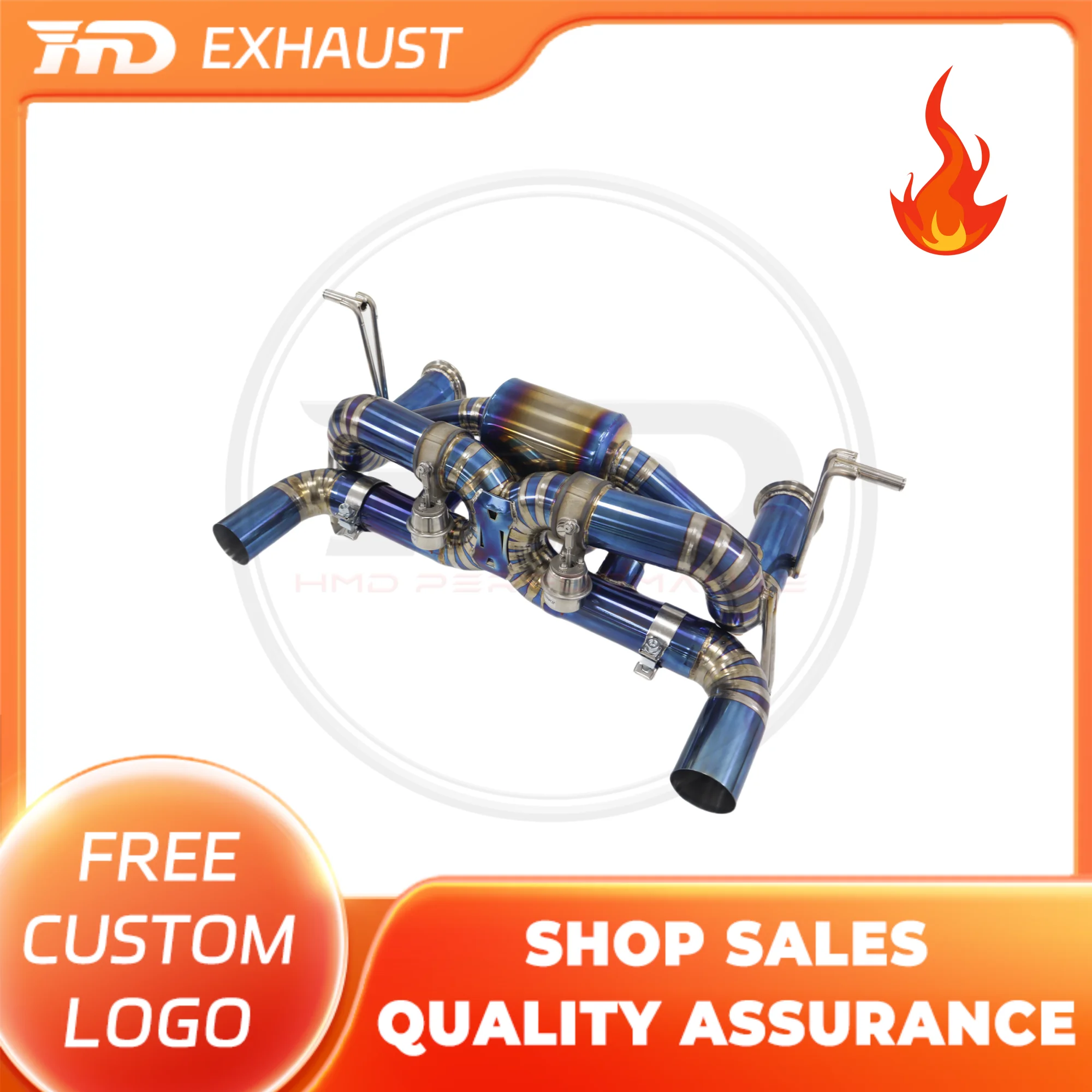 

HMD Hot sale Titanium alloy Exhaust System High Performance Catback exhaust for Lamborghini LP610 With EVO with Valve