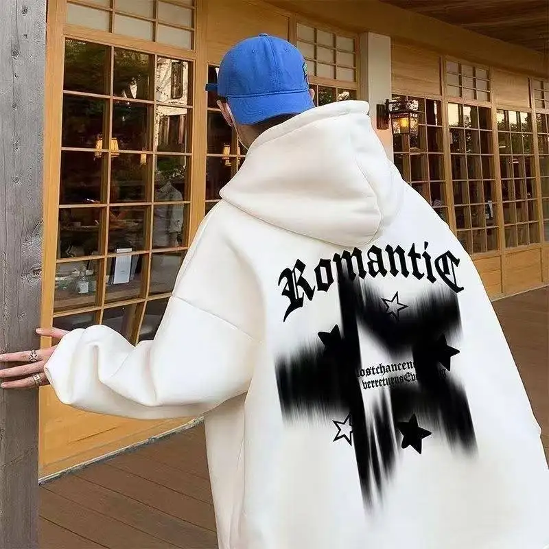 

Korean Style Oversized Hooded Men's Cotton Hoodies 2025 New Unisex Autumn Loose Basic Solid Lovers Sweatshirts Pullovers