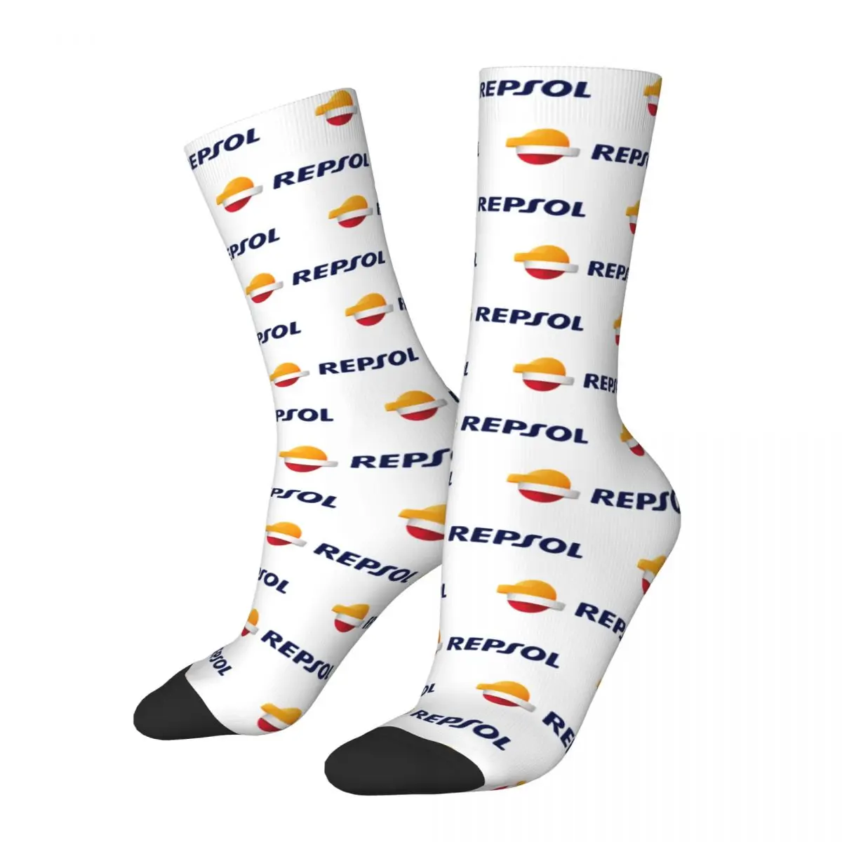 Happy Funny Men's Socks Novelty Repsol Motor Oil Sock High Quality Women's Socks Spring Summer Autumn Winter