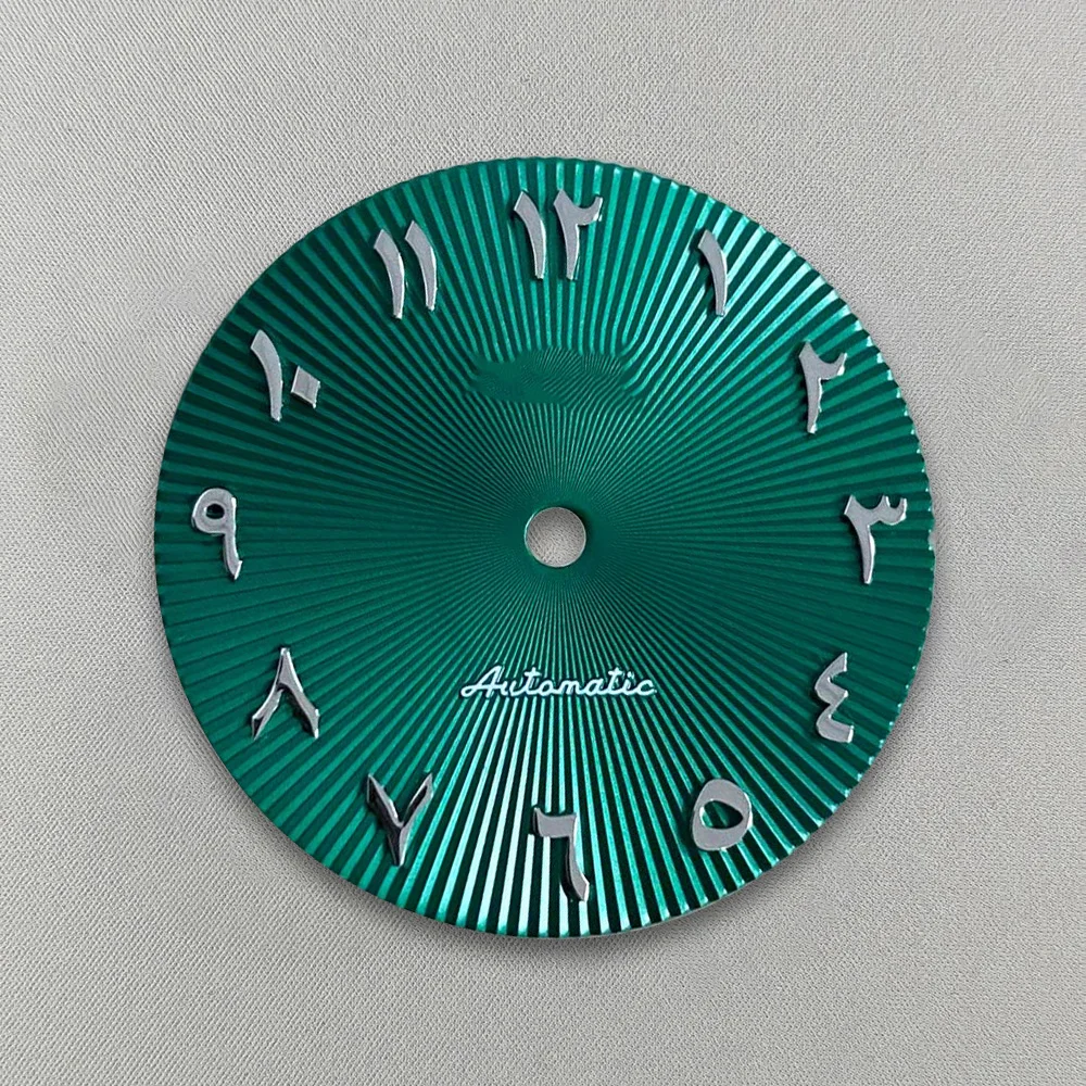 28.5mm S dial silver nail Arabic alphabet Dial Suitable For just NH35/NH36 Automatic Movement Watch Accessories