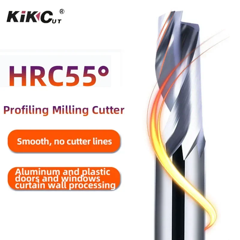 Profiling Single Edged Aluminum 3.175 Aluminum Alloy Door and Window Profile Curtain Wall Carving  Uncoated Milling Cutter