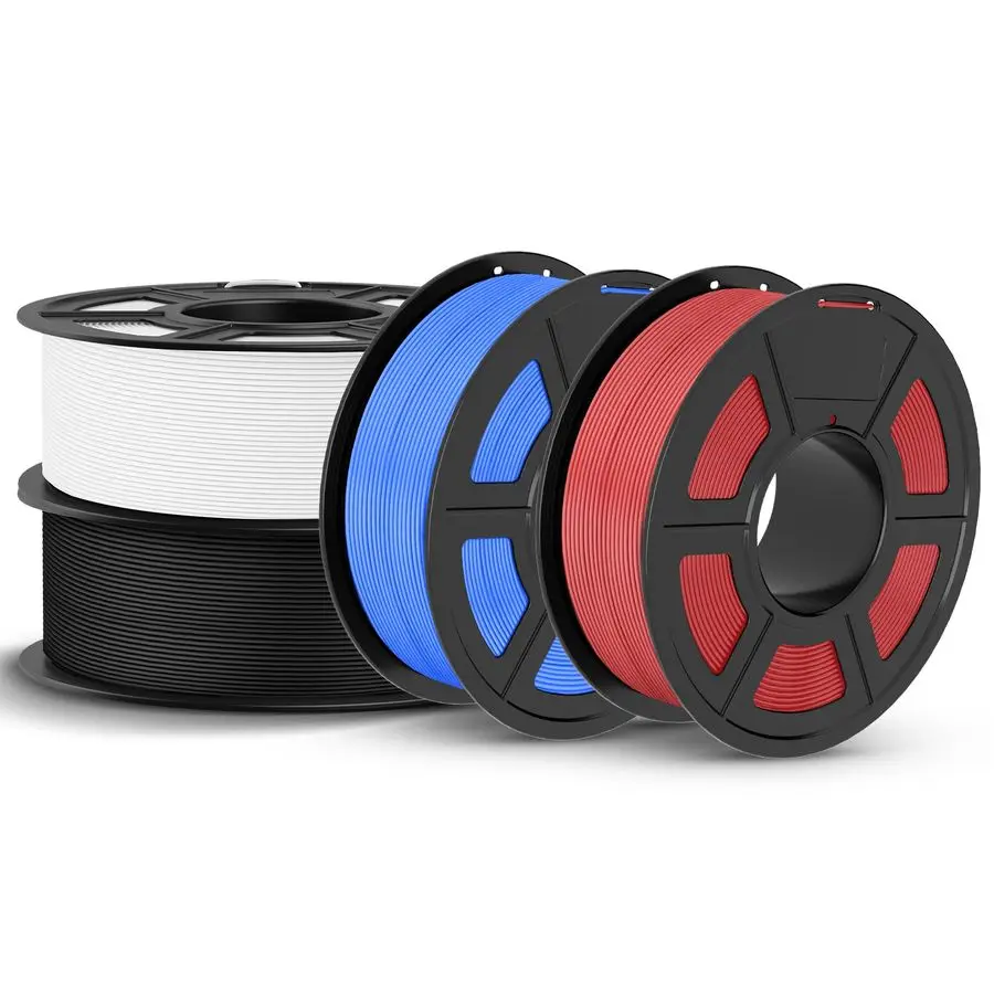 

Комплект нити для 3D-принтера PLA, 4,4 кг, нить PLA 1,75 мм, объемная точность 0,02 мм, 4 шт., катушка 1,1 кг, черный, белый, PriC
