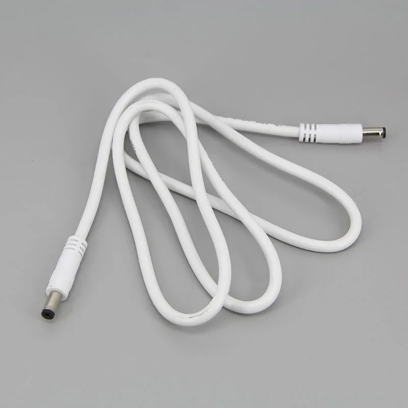 white 1m 18awg 7A Current DC Male Female Power Supply Connector extension Cable 5.5x2.1mm Copper Wire For LED Strip light k K5