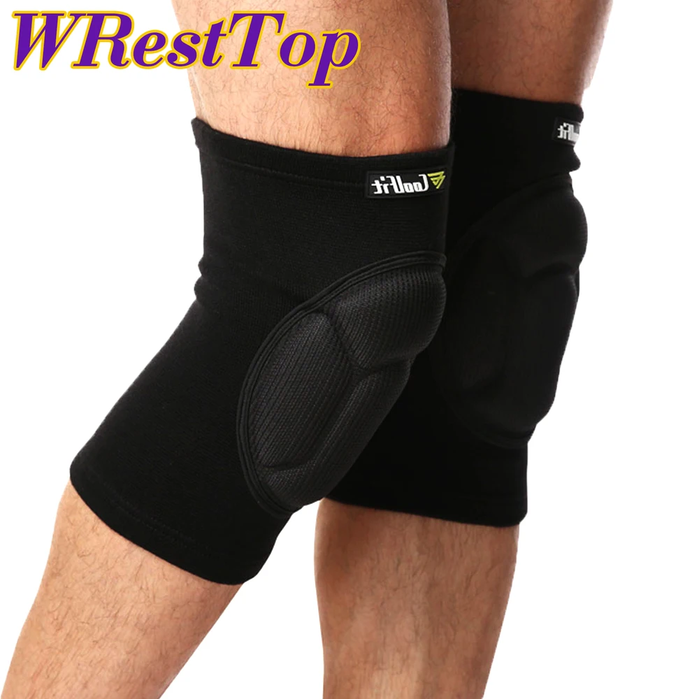 1Pair Protective Knee Pads Men Women, Non-Slip Compression Sleeve for Volleyball Basketball Running Football Jogging Cycling