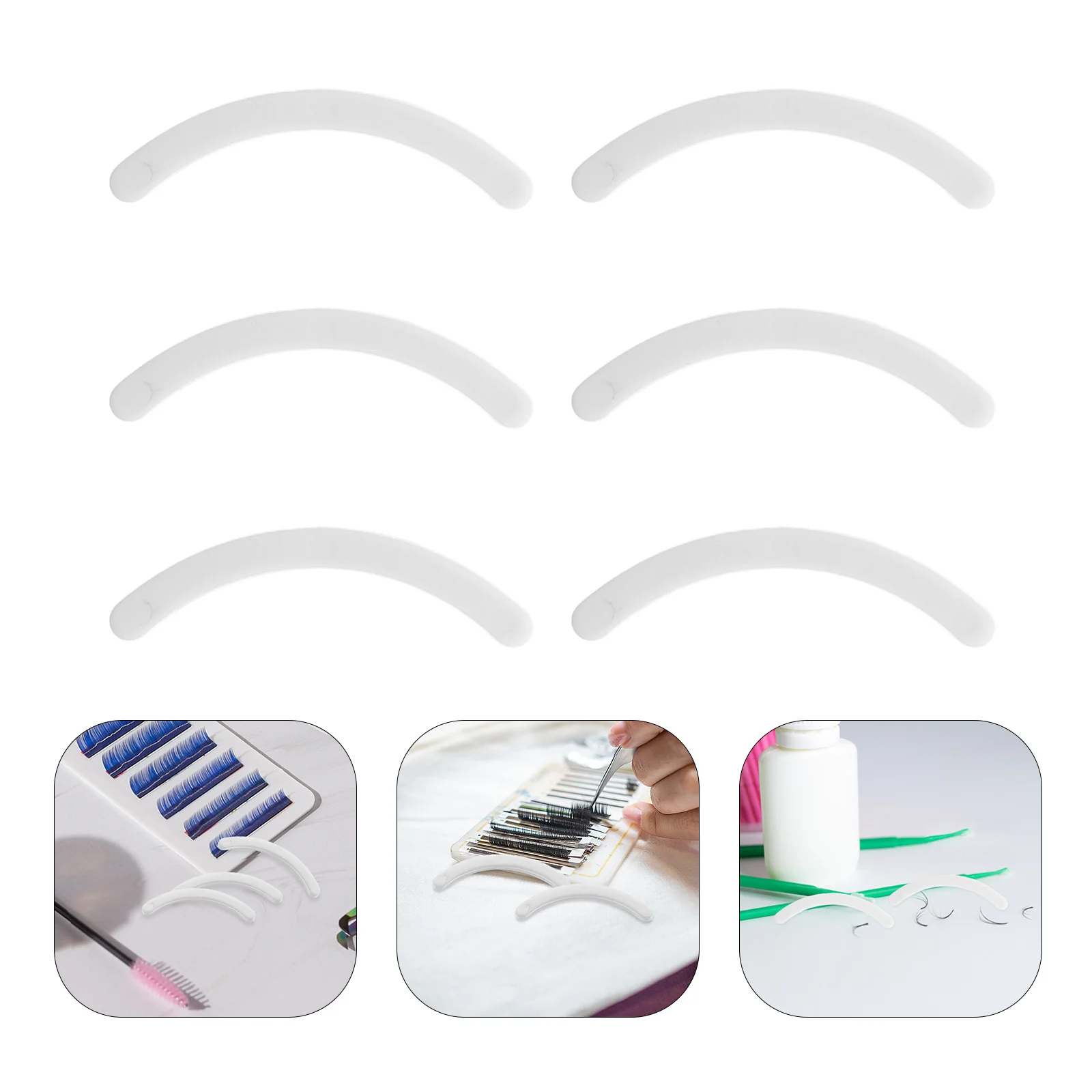 

11Pcs Lash Extension Practice Strips Hard ABS Eyelash Pattern Making Tool for Professional Grafting Eyelash Extension