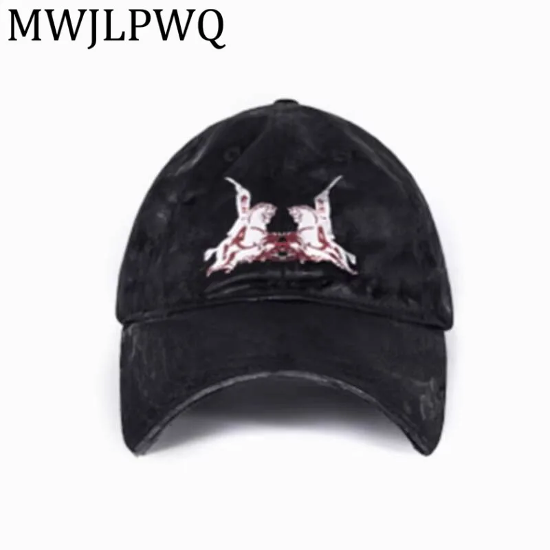 

MWJLPWQ High Street Print Baseball Cap Men Distress Hip-Hop Printed Niched Design Hat 2025 Autumn New Fashion 010991
