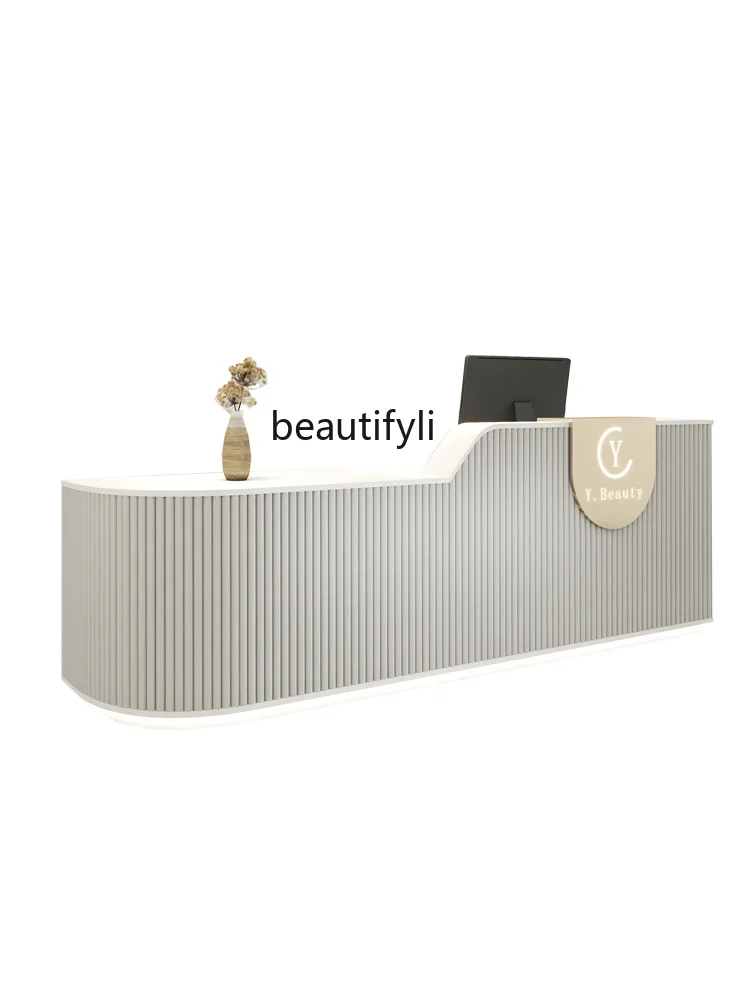 

Beauty Salon Bar Cashier Clothing Store Arc Shop Modern Minimalist Reception Table Reception