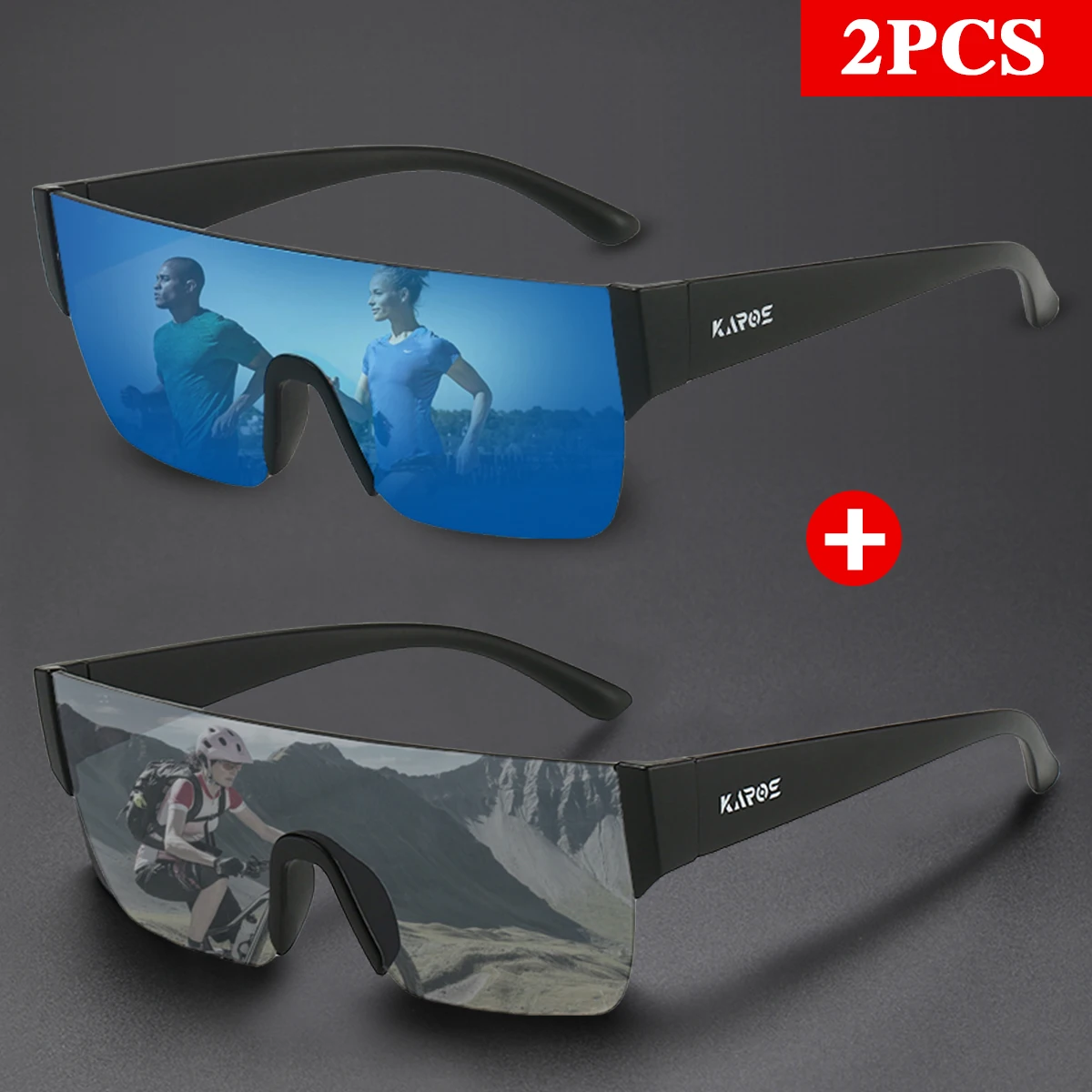 

KAROS 2PCS Full Protection Polarized Sunglasses With UV Defense For Party Travel And Fishing Adventures In The Sun