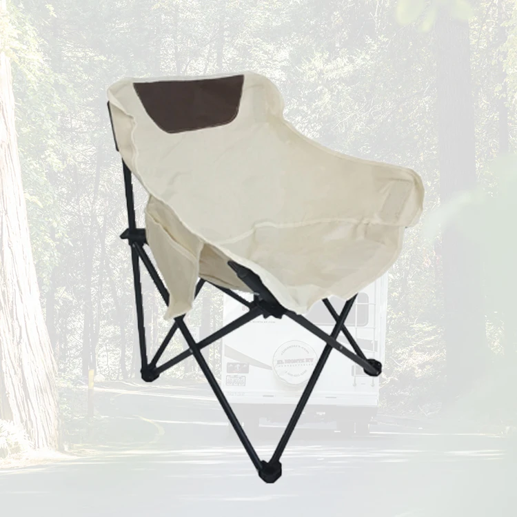 

Intelligent Library 600D Double Layer Oxford Cloth Outdoor Moon Chair Carbon Steel Material Structure