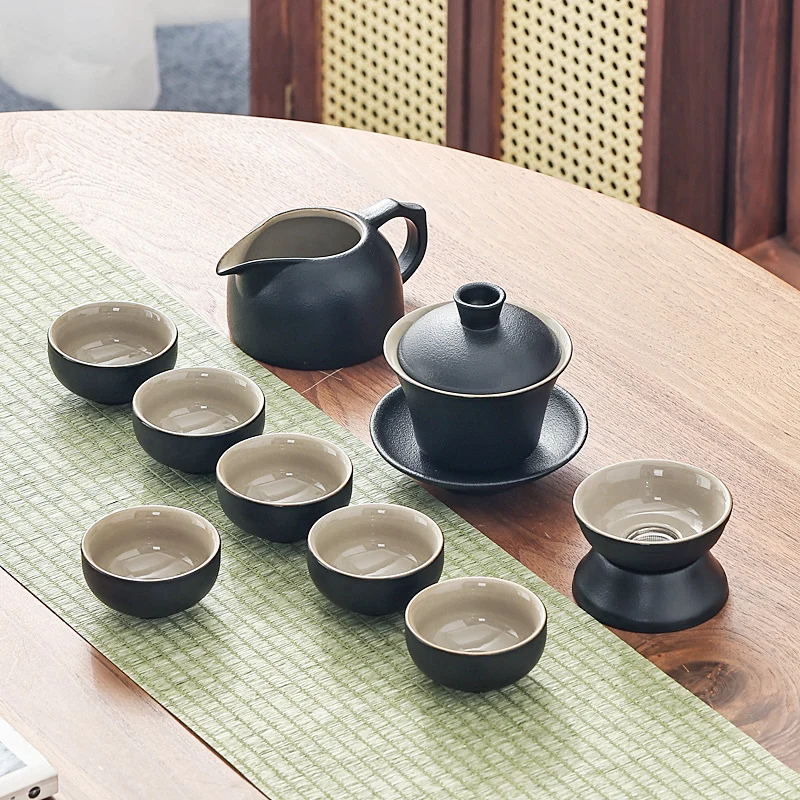Chinese Travel Tea Set Gaiwan Portable Infusers Ceremony Ceramic Tea Sets Teacup Complete Tools Gift Juego Te Kitchen Teaware
