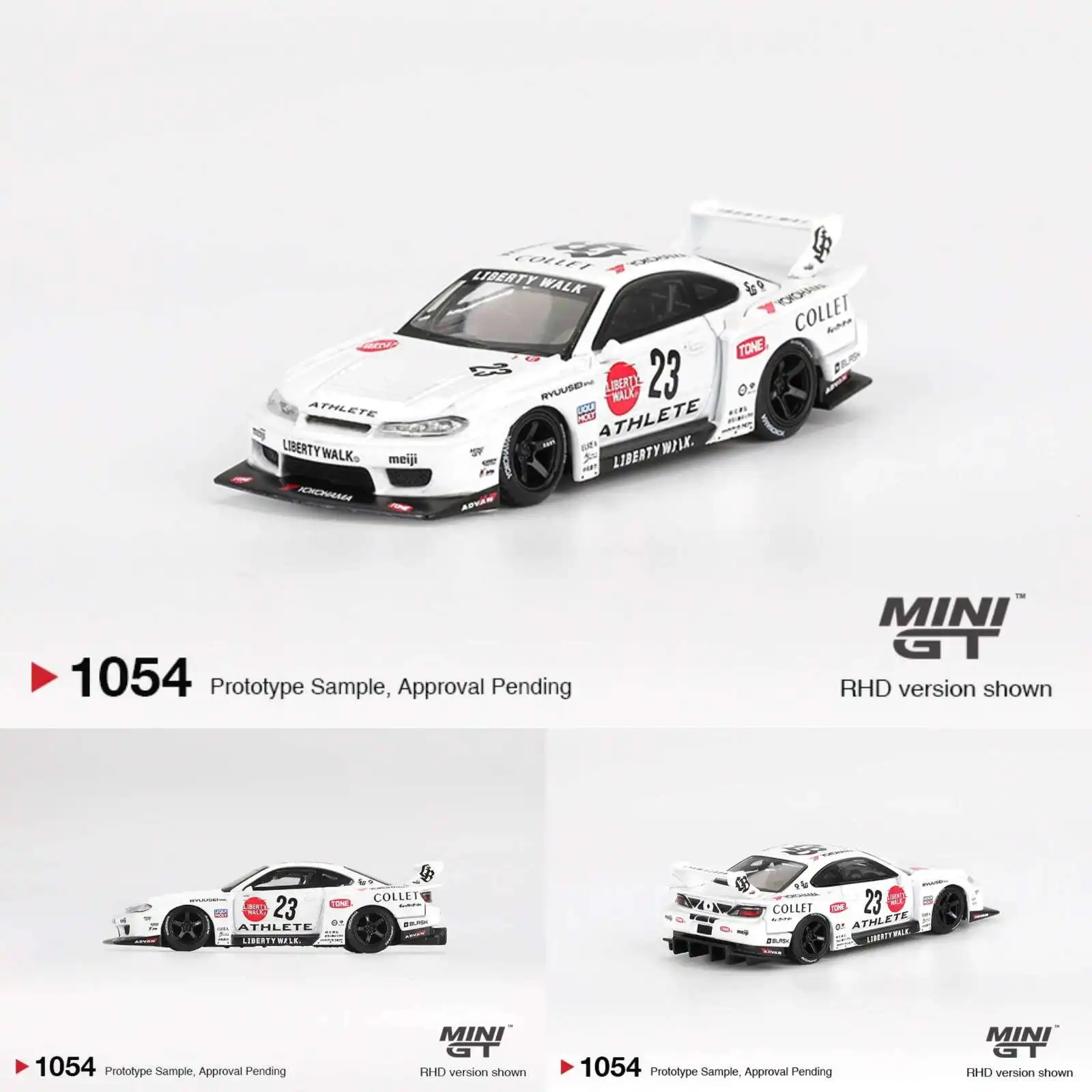 

PreSale MINIGT 1054 1:64 Nissan LBWK LB Super Silhouette S15 SILVIA ATHLETE Diecast Car Model Collection Toys