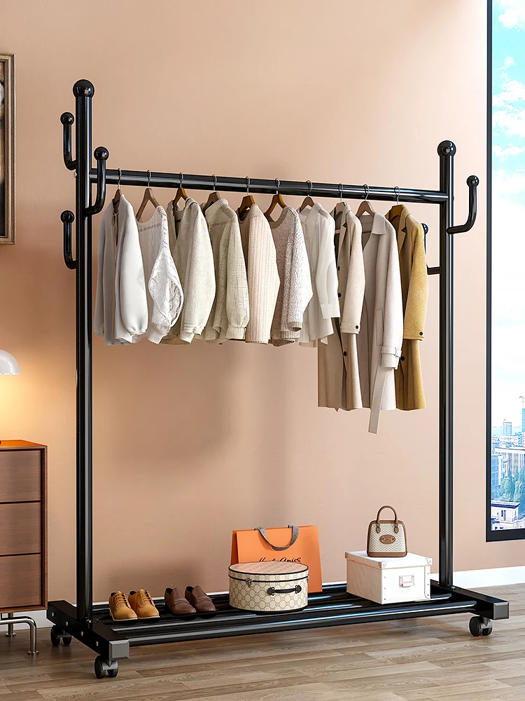 

Напольная подставка для одежды в спальне Drng Ra с колесами Thiened, веревка для хранения одежды Ra, простой дизайн, держатель для крючка для пальто