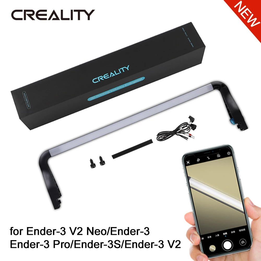 

Creality 3D Printer Part Ender-3 V2 Neo LED Light Bar Kit Upgraded Bright Light 24V/5W L290MM For Ender-3V2 /Ender 3/Ender-3PRO