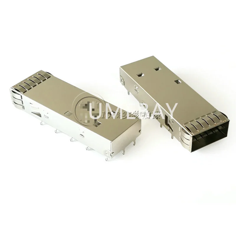 10 pieces per bag QSFP+optical cage 1X1Cage crimp type short fish-eye leg without crescent small leg single-port optical fiber m