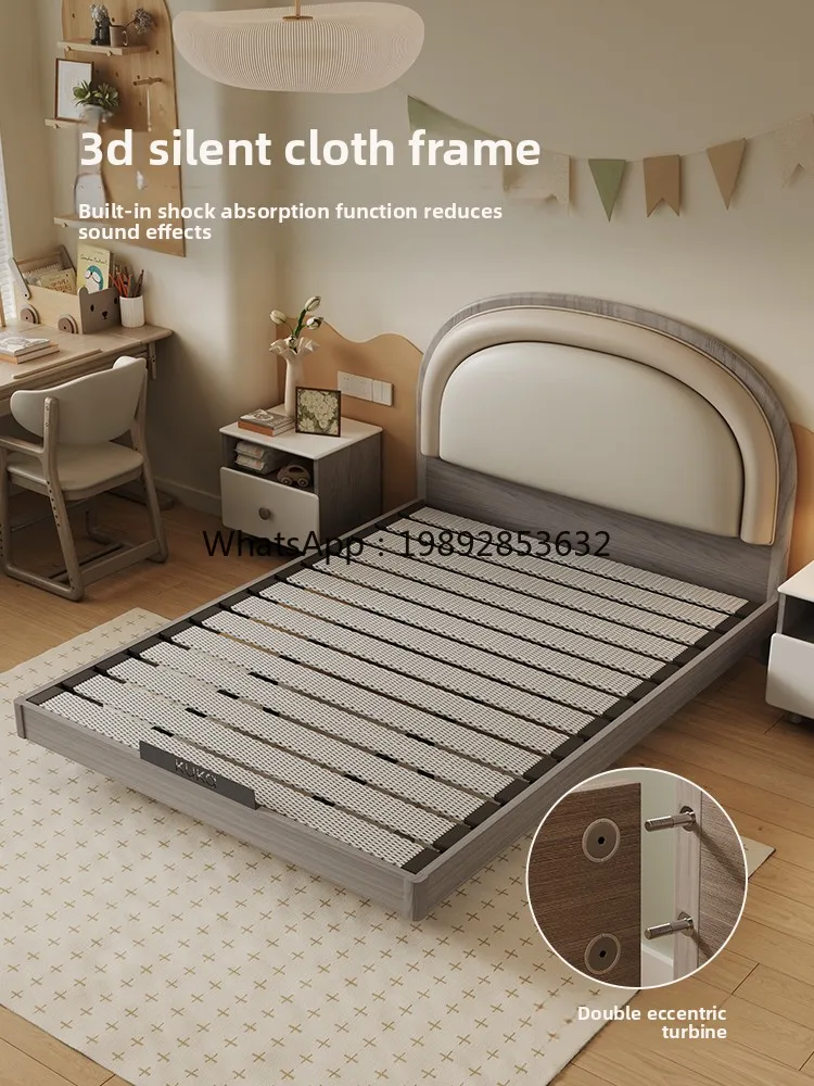 

YFY Wood Art White Ash Solid Wood Children's Bed for Girls and Boys, Simple Small Apartment 1.2m Bed