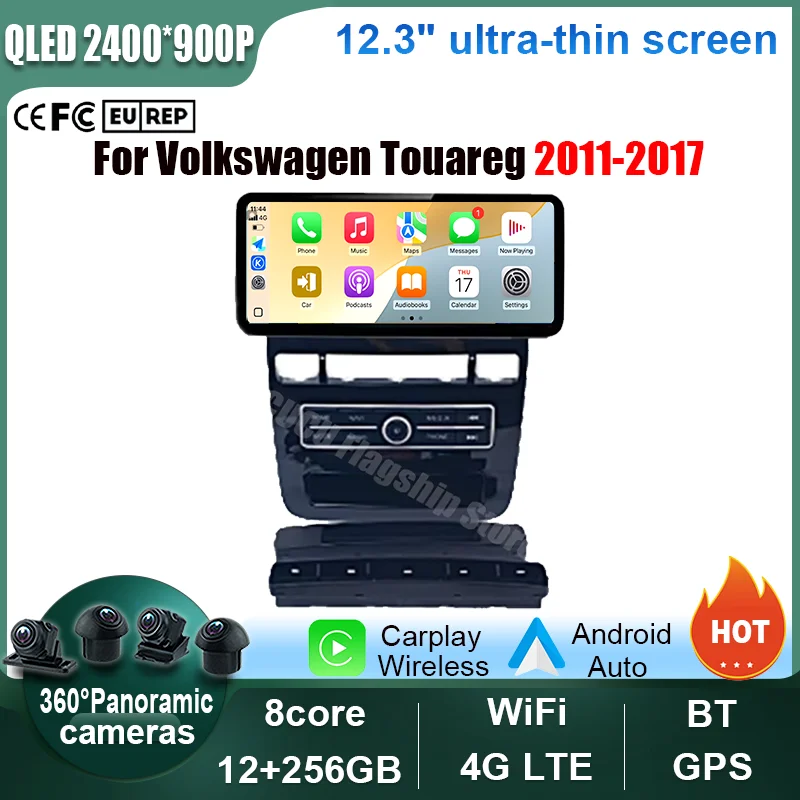 

Android 15 wifi dsp 12.3Inch for Volkswagen Touareg 2011-2017 Multimedia Video Player Navigation GPS Car Accessories Bluetooth