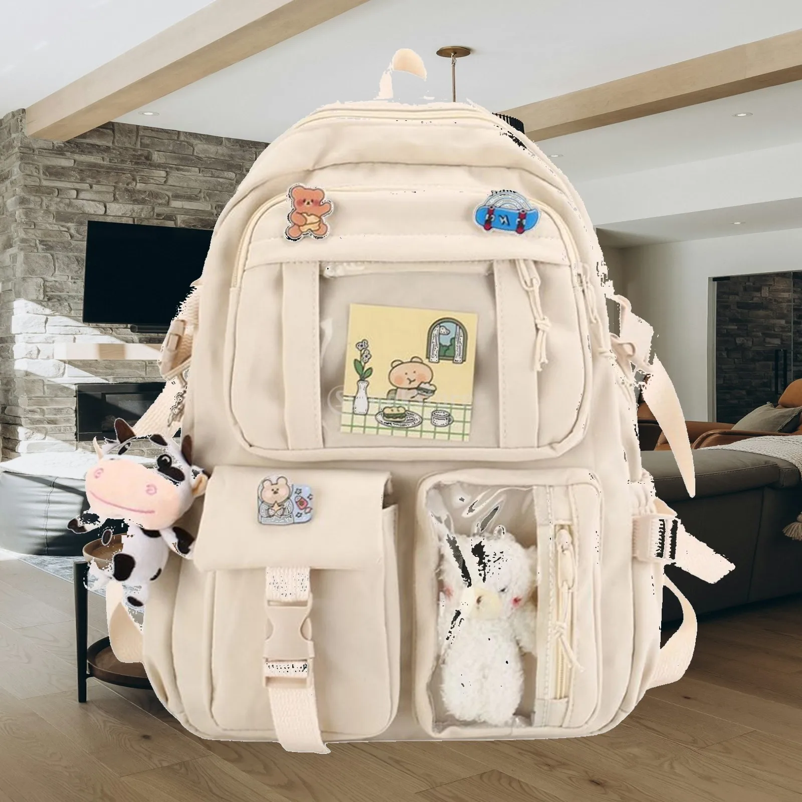 Fashion Women Backpack School Side Pockets Travel Book Bags Casual Gift